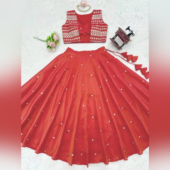 Wedding lehenga party wear lehenga, ethnic wear Traditional lehenga With Jacket - Picture 6 of 16